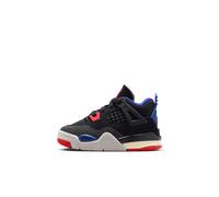 Chaussure Jordan 4 Retro « Cave Stone and Black » pour bébé et tout-petit Noir/Deep Royal Blue/Dark Smoke Grey/Fire Red 19.5