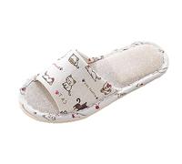 Chaussure Maison Hiver Slippers Laine Peluche Doublée Pantoufles Bout Ouvert Design Unisexe Claquettes Lavables Chaussures pour Intérieur Extérieur Dames Confort Léger Confortable