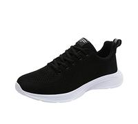 Chaussure Marche Femme Chaussures Confort Chaussures À Lacets pour Femmes en D'Extérieur Runing Fashion Sports Baskets Respirantes Baskets de Course Légères Sport Sneakers (Black,41)