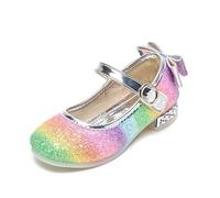 Chaussure Mary Janes Filles Fête Déguisement Mariage Robe Formelle Pompes Cosplay Chaussures Paillettes Ballerines Flat Soie Lisse Brillante Perles pour Fêtes et Anniversaires