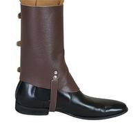 Chaussure Medieval,Bottes MéDiéVales Medieval Steampunk Style Pu Leather Leg Boot Covers Retro Shoe Half Armor Accessories(Brown)