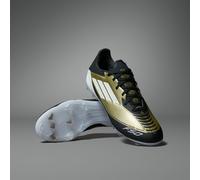 adidas Mixte F50 League Messi Football Boots Firm Ground, Gold Metallic/Cloud White/Core Black, 41 1/3 EU