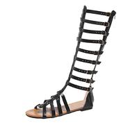Chaussure Mode Sandale Plate Gladiateur Femme, Chaussures Été Confortable à Talons Plats Nu Pieds Mode Tongs Plages Claquettes Elégante Confortable RéTro BohèMe Femme Sandales Mode Été Flip Flops