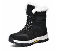 Chaussure Neige Femme,Bottes D'Hiver DoubléEs Et IsoléEs Chaussures De RandonnéE Thermiques D'ExtéRieur Avec Semelle éPaisse Pour Un Confort Optimal Par Temps Froid Et Un Style DéContracté Tendance