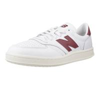 New Balance Homme T500 en Blanc/Rouge, Cuir, Taille 43 Large
