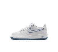 Chaussure Nike Air Force 1 pour ado Blanc/Work Blue/Metallic Silver/Blanc 36.5