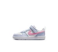 Chaussure Nike Court Borough Low Essential+ pour enfant Blanc/Football Grey/Pink Rise 27.5