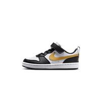 Nike Court Borough Low Recraft Chaussures pour Enfant Unisexe, Noir métallisé, doré, Noir et Blanc, 30 EU