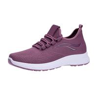 Chaussure Orthopédique Femme Basket Sport Femme Women's Sports Shoes Mesh Fly Woven Spring Summer Autumn New Comfortable Breathable Lightweight Running Baskets Basket Chaussures de (Purple,41)