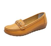 Chaussure Orthopédique Femme Été Creux Transparent Ouverture Peu Profonde Confortable Respirant Semelle Plate Semelle Souple Chaussures Décontractée Légères Amortissement Accru Toutes (Yellow-c, 39)