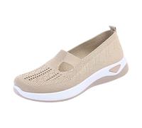 Chaussure Orthopédique Femme Ete en Maille Légères Et Respirantes Basket sans Lacet Femme Chaussures De Marche Slipins Chaussons Femme Sneakers Blanche Mode Et Sport Running De Randonnée Tennis
