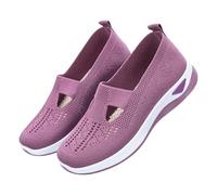Chaussure Orthopédique Femme Ete en Maille Légères Et Respirantes Basket sans Lacet Femme Chaussures De Marche Slipins Chaussons Femme Sneakers Blanche Mode Et Sport Running De Randonnée Tennis