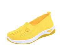 Chaussure Orthopédique Femme Ete en Maille Légères Et Respirantes Basket sans Lacet Femme Chaussures De Marche Slipins Chaussons Femme Sneakers Blanche Mode Et Sport Running De Randonnée Tennis