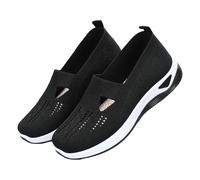 Chaussure Orthopédique Femme Ete en Maille Légères Et Respirantes Basket sans Lacet Femme Chaussures De Marche Slipins Chaussons Femme Sneakers Blanche Mode Et Sport Running De Randonnée Tennis