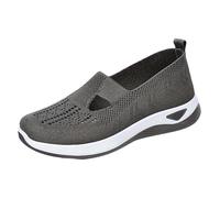 Chaussure Orthopédique Femme Ete en Maille Légères Et Respirantes Basket sans Lacet Femme Chaussures De Marche Slipins Chaussons Femme Sneakers Blanche Mode Et Sport Running De Randonnée Tennis