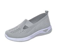 Chaussure Orthopédique Femme Ete en Maille Légères Et Respirantes Basket sans Lacet Femme Chaussures De Marche Slipins Chaussons Femme Sneakers Blanche Mode Et Sport Running De Randonnée Tennis