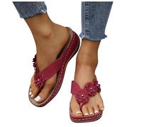 Chaussure Orthopedique Femme Sandales Confort Femme Claquettes Confortable Sandale Confort Léger Respirant Pliable Antidérapante Sandales Été Pour Voyage Plage Maison Relax Chaussures Compensées