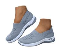 Chaussure Orthopédique Femme Semelle Compensée Épaisse Creux Transparent Sandales Décontractée Scratch Classique Extérieur Bout Pointu Couvert Été Confortable Légères Amortissement Accru (1-Blue, 40)