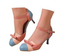 Chaussure Plage, Chaussures De Travail Femme Sandales Élégantes Ornées d'un NœUd à Talon Aiguille Fin Et Bride De Cheville Ajustable Parfaites pour Une Soirée De Mariage Ou De FêTe