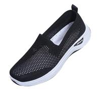 Chaussure Plage Femme Aquatique Aquashoes Sport Chaussures en Tissu pour Femmes, Respirante, sans Lacet, Bouche Peu Profonde, Semelle Souple, Running Femme Chaussures RandonnéE Femme Ete (Black, 38)
