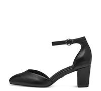 Tamaris Escarpins femme à talon bloc en cuir noir Taille 38