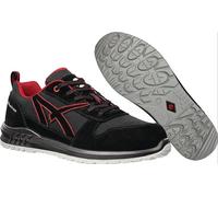 Chaussure professionnelle CLIFTON ST LOW taille 45 W. 11 noir/rouge cuir velours hydrophobe O2 ESD SRC EN ISO 20347
