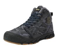 Chaussure Randonnée Homme - Bottes neige camouflage thermiques antidérapantes en peluche grande taille pour hommes, bottes d'alpinisme Camping d'aventure en plein air, nouvelle (Dark Blue, 43)