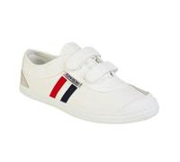 Chaussure rétro avec velcro - blanc - Kawasaki - Mixte - Textile - Blanco/azul/rojo 38