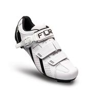 CHAUSSURE ROUTE FLR PRO F15 T42 BLANC 2 BANDES AUTO AGRIPPANTES + CLIC (PR)