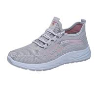 Chaussure Running Femme Legere Basket Sans Lacet Chaussures de Course Respirantes en pour Femmes,Légères,Antidérapantes,Rembourrées Et Offrant Un Bon Maintien,Idéales Baskets Femmes (Grey,38)