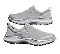 Chaussure Sans Lacets Homme Pantoufles orthopédiques décontractées de Marche sans Chaussures randonnée à Enfiler pour Baskets en Plein air légères Le Travail(Gray,44 EU)