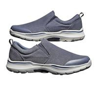 Chaussure Sans Lacets Homme Pantoufles orthopédiques décontractées de Marche sans Chaussures randonnée à Enfiler pour Baskets en Plein air légères Le Travail(Blue,40 EU)