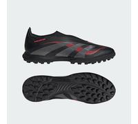 adidas Mixte Predator League Laceless Turf Football Boots Chaussures, Core Black/Grey Four/Lucid Red, 43 1/3 EU
