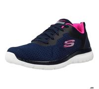 Skechers Femmes Bountiful Mesh Formateurs - Marine/Hot Rose - UK 2