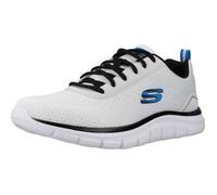 Skechers Baskets homme Track Ripkent Textile blanc Finitions noires Taille 41 EU
