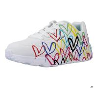 Skechers 314064L WMLT Basket, White Synthetic/Multi Trim, 27 EU