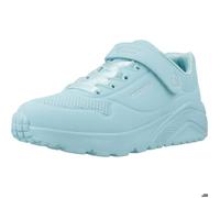 Skechers Fille Uno Lite Baskets, Bordure synthétique Turquoise, 27 EU