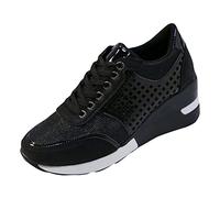 Chaussure Sport Femme Pieds Larges Basket sans Lacet Chaussures de Femmes Baskets Or Fermeture Éclair Plate- Formateurs À Lacets Tenis Feminino Femmes Chaussures Décontractées Outdoor Running Gym