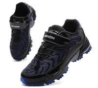 Chaussure Sports Enfant Baskets Garçon Fille Respirant Légère Chaussure Course Outdoor(Noir Bleu,35EU)