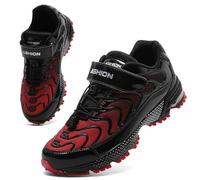 Chaussure Sports Enfant Baskets Garçon Fille Respirant Légère Chaussure Course Outdoor(Noir Rouge,35EU)
