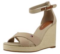 Tommy Hilfiger Fw0fw08661 Esparto Wedge Sandals Beige EU 40 Femme