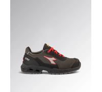 Chaussure Utility Diadora Shark Stab Imp Leat Low S3 Src Esd Noir Rouge Fluo