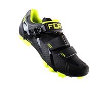 CHAUSSURE VTT FLR ELITE F65 T44 NOIR/JAUNE 2 BANDES AUTO AGRIPPANTES + CLIC