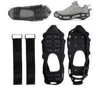 Chaussures à crampons à glace - 26 à 32,5 cm, poignées de traction robustes, crampons d'hiver antidérapants, pour randonnée, neige, chemins, escalade, randonnée, pêche, alpinisme, randonnée à dos