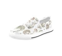 Chaussures À Enfiler Aquarelle Forêt Enchantée Sans Lacets Pour Hommes Et Femmes, Tendance Mode En Toile, Baskets Décontractées Faites À La Main