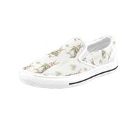 Chaussures À Enfiler Aquarelle Sans Couture Peter Rabbit Sans Lacets Pour Hommes Et Femmes, Tendance Mode En Toile, Baskets Décontractées Faites À La Main