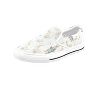 Chaussures À Enfiler Aquarelle Sans Couture Peter Rabbit Sans Lacets Pour Hommes Et Femmes, Tendance Mode En Toile, Baskets Décontractées Faites À La Main