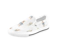 Chaussures À Enfiler Aquarelle Sans Couture Peter Rabbit Sans Lacets Pour Hommes Et Femmes, Tendance Mode En Toile, Baskets Décontractées Faites À La Main