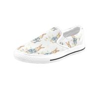 Chaussures À Enfiler Aquarelle Sans Couture Peter Rabbit Sans Lacets Pour Hommes Et Femmes, Tendance Mode En Toile, Baskets Décontractées Faites À La Main