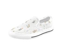 Chaussures À Enfiler Aquarelle Sans Couture Peter Rabbit Sans Lacets Pour Hommes Et Femmes, Tendance Mode En Toile, Baskets Décontractées Faites À La Main